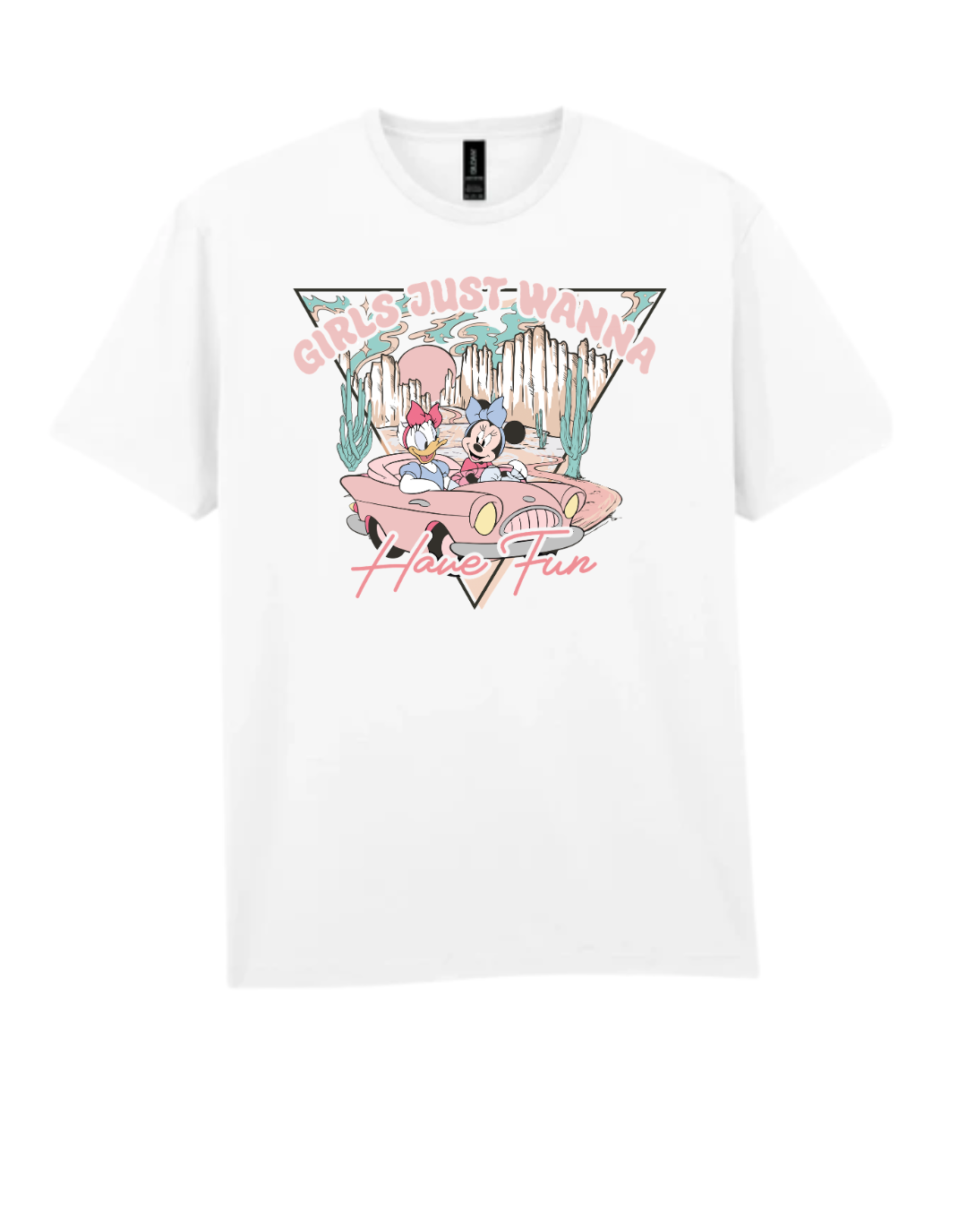Girls Just Wanna Have Fun Vintage Style T-Shirt